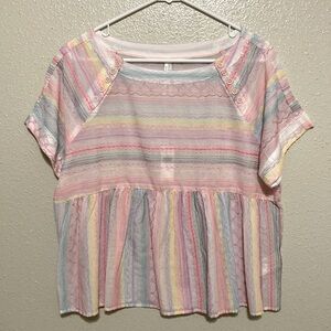 Anthropologie Sheer Oversized Top XS